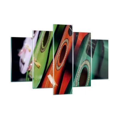 Produktbild von Bilder auf glas - Gitarre Musik Instrument - 150x100cm - Glasbilder - Wandbilder - Kunstdruck - zum Aufhängen bereit - Wanddekoration aus Glas - Glas Bilder - Wandbild auf Glas - GEA150x100-2113