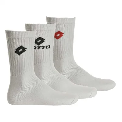 Immagine prodotto di 3 paia di calzini da tennis Lotto quarter socks taglia 35 - 46 unisex bianchi, colore:bianco, calze e calzini:39-42