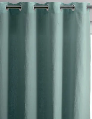 Image de Rideau Zeff en lin vert de gris - 140 x 280 cm