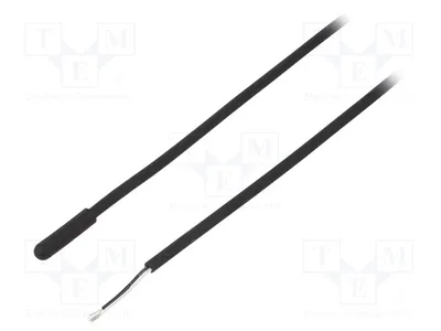 Immagine prodotto di 1 sensore: Temperatura, resistenza 10kΩ, intervallo -40÷105°C. Dimensioni esterne: Ø5x20mm. NTC, modello 3977K, codice TT02-10KC3-1D-T