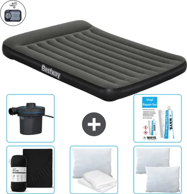 Immagine prodotto di Materasso gonfiabile Bestway - 2 persone - 152 x 203 x 30 cm - Verde - Accessori inclusi