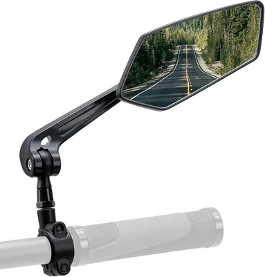 Produktbild von Fahrradrückspiegel 360° drehbar, 14,7 x 5,9 cm, für Lenker 2-2,4 cm, Fahrradspiegel