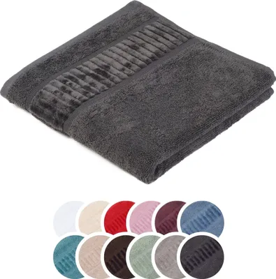 Produktbild von liebling Handtuch Bio Baumwolle, Serie Organic, 500 gr. / m², 50 x 100 cm, 60 Grad, formstabil, knitterarm, saugstark, schnelltrocknend, anthrazit