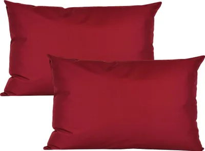 Produktbild von JACK 2er Set 40x60cm Outdoor Kissenhülle Kissenbezug Wasserfest Sitzkissen Lounge Kissen Garten Stuhl Lotus Effekt, Farbe:Burgund