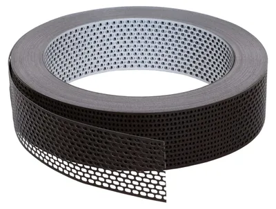 Produktbild von Lüftungsband AluminiumRolle Traufgitter 80 mm x 60 m weiß + braun