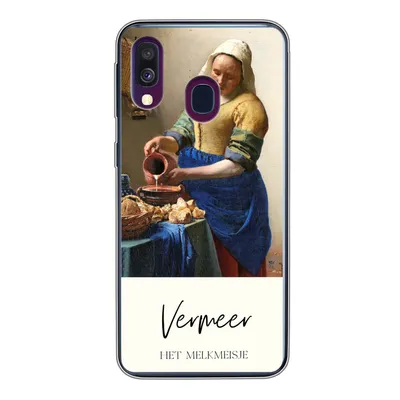 Produktbild von MuchoWow® Handyhülle Schutzhülle Hülle für Samsung Galaxy A40 Kunst - Milchmädchen - Vermeer Silikon Softcase Handy Hülle - Handy-Tasche