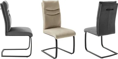 Produktbild von Gibara Schwingstuhl, Griff, Nosag Federung, Gestell schwarz, Bezug creme