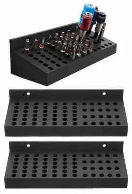 Produktbild von 2x Bit Wandhalter Bithalter für 62 Bits Wandhalterung Sechskant Universal Halter