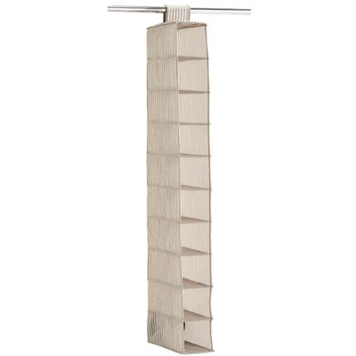 Immagine prodotto di Organizzatore di vestiti con 10 livelli, armadio pieghevole in tessuto - 129 x 15 x 30 cm, ZELLER