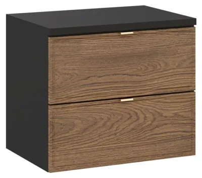 Image de Ensemble de salle de bain SAVIA : meuble sous vasque 60cm + plan vasque