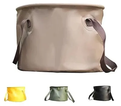 Zdjęcie produktu dla Wiadro składane 20L khaki turystyczne kemping wędrówki outdoor
