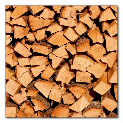 Produktbild von Wallario selbstklebende Möbelfolie/ Tischdecke für Innen und Außen, Größe: 80 x 80 cm - Holzstapel gehackt - Holzscheite für den Kamin