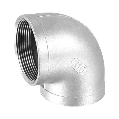 Produktbild von Edelstahl Gewindefittinge 1" 90° Winkel IG+IG