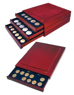 Produktbild von SAFE NOVA Element exquisite 6848 mit 12 quadratischen Fächern für Münzen bis 48 mm Durchmesser