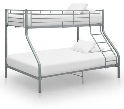 Immagine prodotto di Letto a griglia 140x200 cm / 90x200 cm – Struttura in metallo – Salvaspazio – Grigio