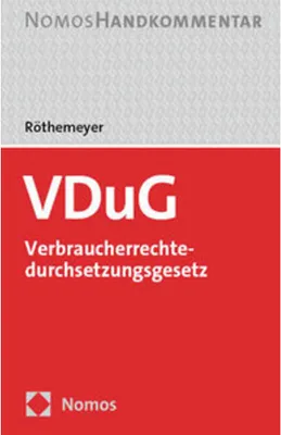 Obrázok produktu pre VDuG - Verbraucherrechtedurchsetzungsgesetz