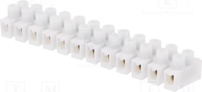 Produktbild von 2x Klemmleiste Schraubklemme 24A 2,5mm2 Wege: 12 400V Klemmen: 24 E.4031 Klemmlei