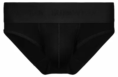 Image de SUPAWEAR - Sous-vêtement Slips Hommes - Ribbed Brief Black - 1x Taille M