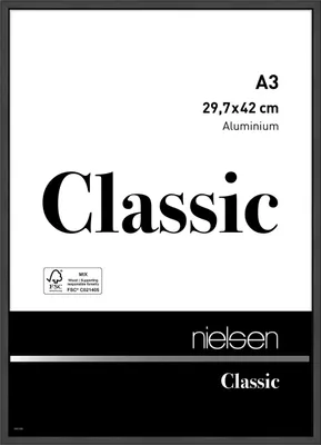 Produktbild von nielsen Aluminium Bilderrahmen Classic, 29,7x42 cm (A3), Schwarz Matt