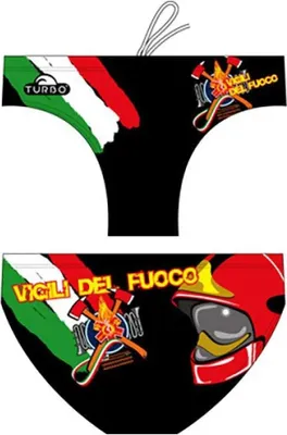 Produktbild von Turbo Vigili Fuoco Badeslip Schwarz M Herren Schwarz M