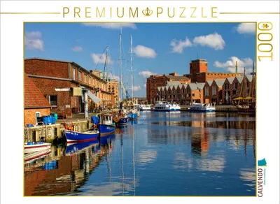 Produktbild von CALVENDO Puzzle Wismar - Im Alten Hafen | 1000 Teile Lege-Größe 64x48cm Foto-Puzzle für glückliche Stunden