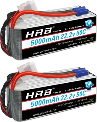Productafbeelding van RC LiPo-accu, 5000 mAh capaciteit, 22,2 V spanning, 6S 5000mAh, EC5 connector