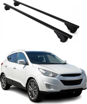 Zdjęcie produktu dla Poprzeczne relingi dachowe do Hyundai IX35 2010–2015, kolor czarny