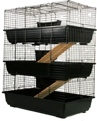Produktbild von MyPets® Nagerkäfig TOWER CAGE 3-Stöckig Nagervoliere Käfig Voliere Kleintierkäfig Stall