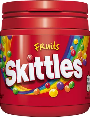 Produktbild von Skittles Fruits Kaudragees mit knuspriger Zuckerhülle und Fruchtgeschmack 125g 6er Pack