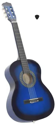 Zdjęcie produktu dla vidaXL Gitara klasyczna dla początkujących i dzieci niebieska 3/4 36"