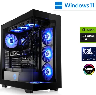Produktbild von Gaming PC, Intel Core Ultra 9 285K, 3700 MHz, GeForce RTX 5070 Ti, 64 GB DDR5 RAM, 2000 GB M.2 SSD, Windows 11 Home, USB 3.2 | M12170H
