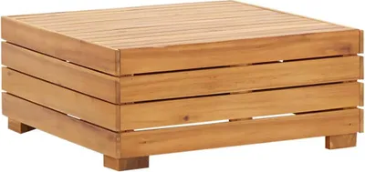 Produktbild von vidaXL Gartentisch und Hocker mit Kissen Massivholz Akazie