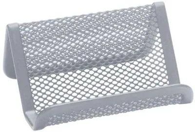 Produktbild von Visitenkartenständer Metall 11x7,5x5cm silber Packung mit 12 Stück