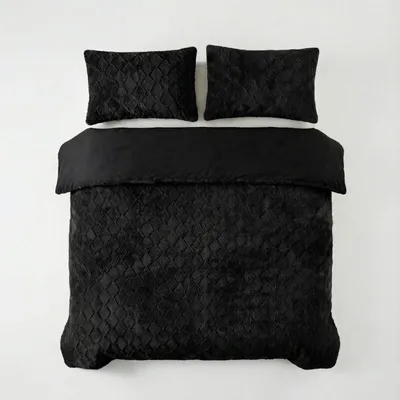 Image de Sleeptime Faux Fur Syon Noir 240 x 200/220 cm