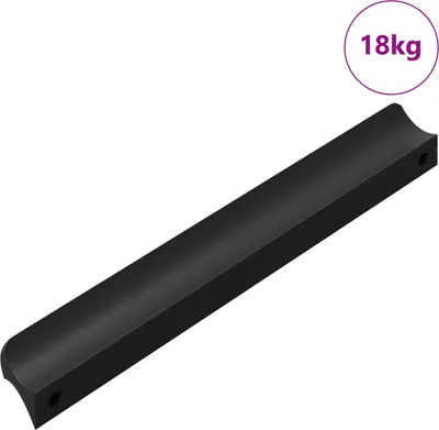Image de vidaXL Poignée 973 pcs noir 106 x 7,4 x 15,5 mm aluminium