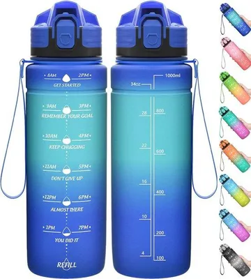 Immagine prodotto di Borraccia per bambini da 1 litro senza BPA, ideale per la scuola e lo sport