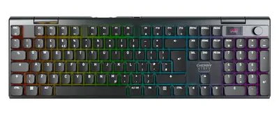 Obrázok produktu pre CHERRY XTRFY MX 10.1 Wireless, Káblový a bezdrôtový, USB + RF Wireless + Bluetooth, Mechanický spínač kláves, QWERTY, RGB LED, Čierna