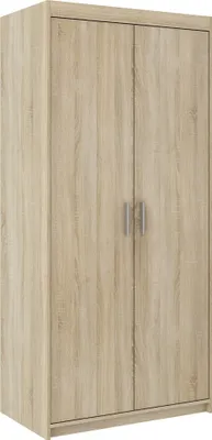 Produktbild von Masseno Drehtürenschrank ELENORA 90 cm Kleiderschrank Schlafzimmer Schrank 2-türig Sonoma Eiche