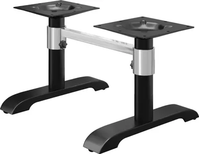 Produktbild von SAN.DIEGO | Bistro Lounge Doppel Tischgestell | Schwarz | +Verbinder | Tischgestell Aluminium, Gastro Tischgestell