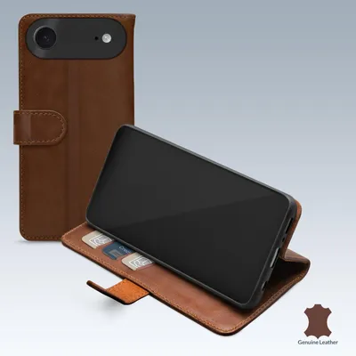 Imagen del producto de Billetera de cuero para Apple iPhone 17 Air, color marrón