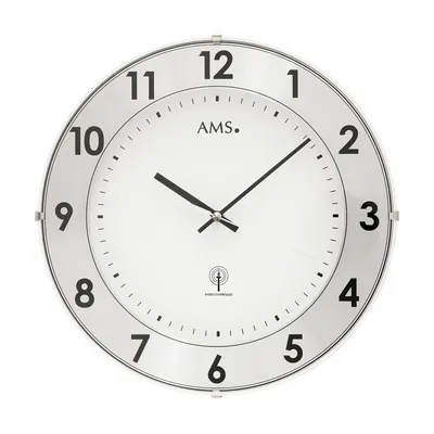 Image de AMS Horloge murale radio, mouvement radio, D30x4cm, 5948