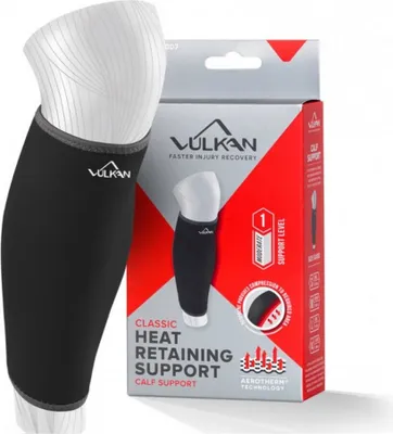 Produktbild von Vulkan - Herren/Damen Unisex Kompressions-Wadenbandage, Neopren CS703 (L) (Schwarz)