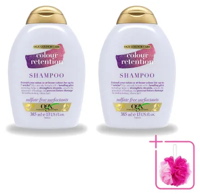 Image de 2 flacons de shampooing pour cheveux colorés OGX, format 385 ml - Pack économique - 2 pièces