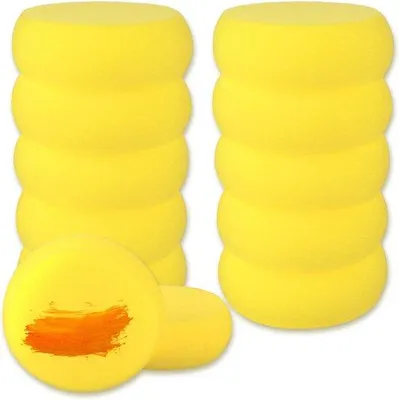 Image de Pinceaux synthétiques jaunes, 12 pièces, 3 pouces