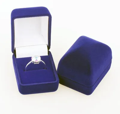 Produktbild von Ringbox Verlobungsring: Schmuck Etui für Ring Blau