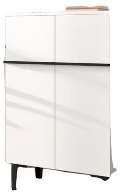 Immagine prodotto di Scarpiera, design moderno, ripiani regolabili, bianco + nero