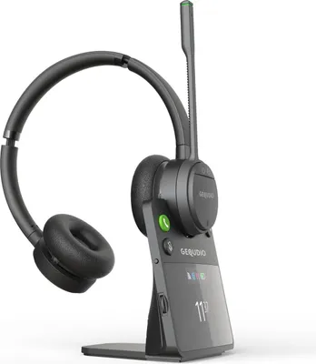 Produktbild von GEQUDIO GC-4 DECT und BT Duales Headset inkl. Basisstation