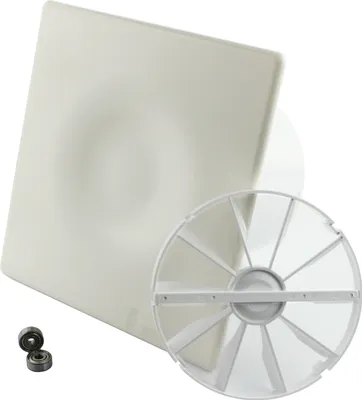 Produktbild von Badlüfter Wohnraumlüfter Badventilator Lüfter  RückstauklappeKugellager leise Ø 100 mm Feuchtesensor Creme weiß
