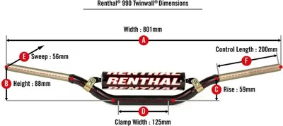 Image de RENTHAL Guidon Twinwall type 990