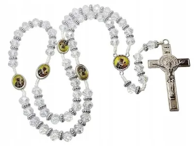Produktbild von Art Sacrum Kristall-Rosenkranz transparent, 10 mm, 52 cm